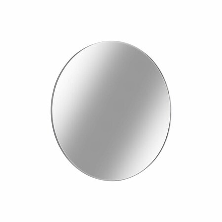 URBAN TRENDS COLLECTION Metal Round Wall Mirror with Frame, Metallic Silver - Large 34093